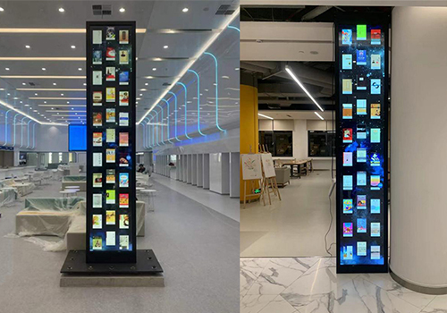 圖書館瀑布流電子借閱系統，圖書館瀑布流拼接屏